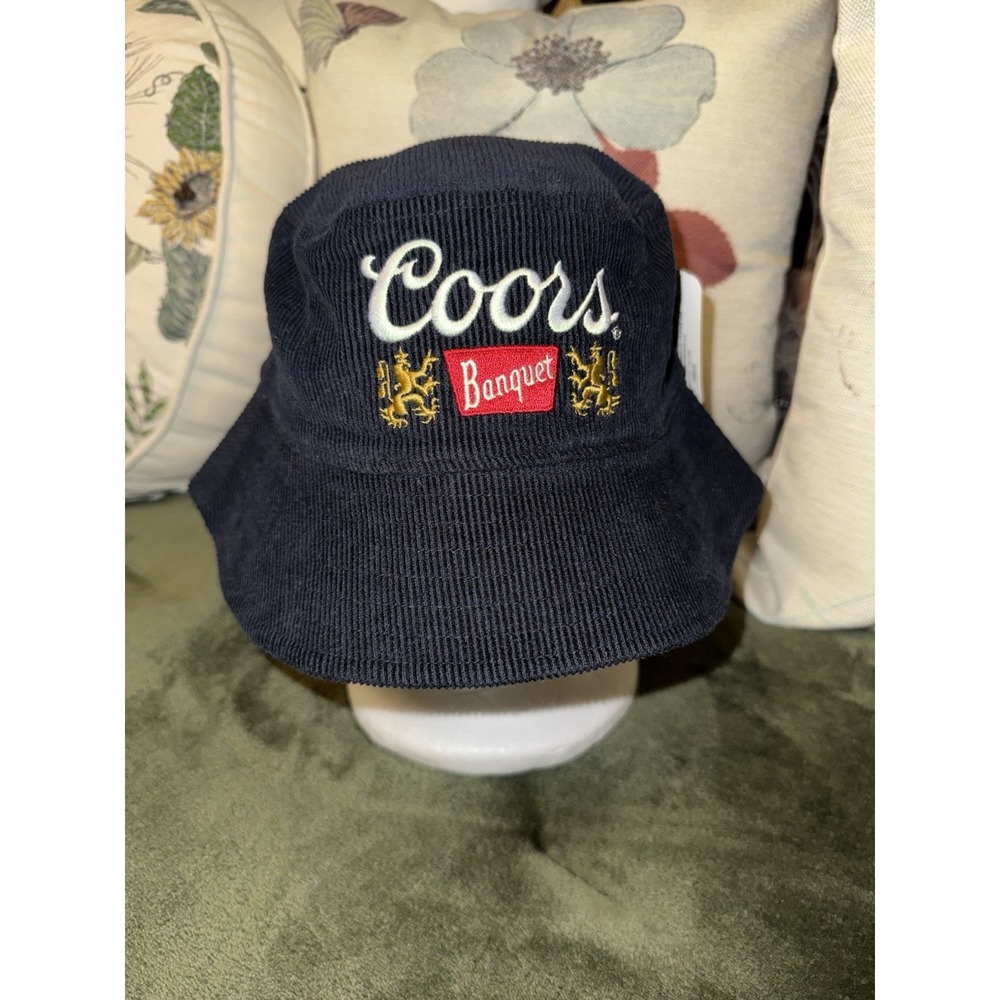 Coors Banquet Unisex Mens Women's Corduroy Bucket Hat One Size‎ Fits Most Navy